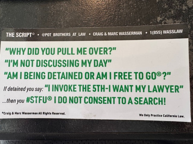 “THE NEW 29 WORD STFU SCRIPT" STICKERS- 6 PK